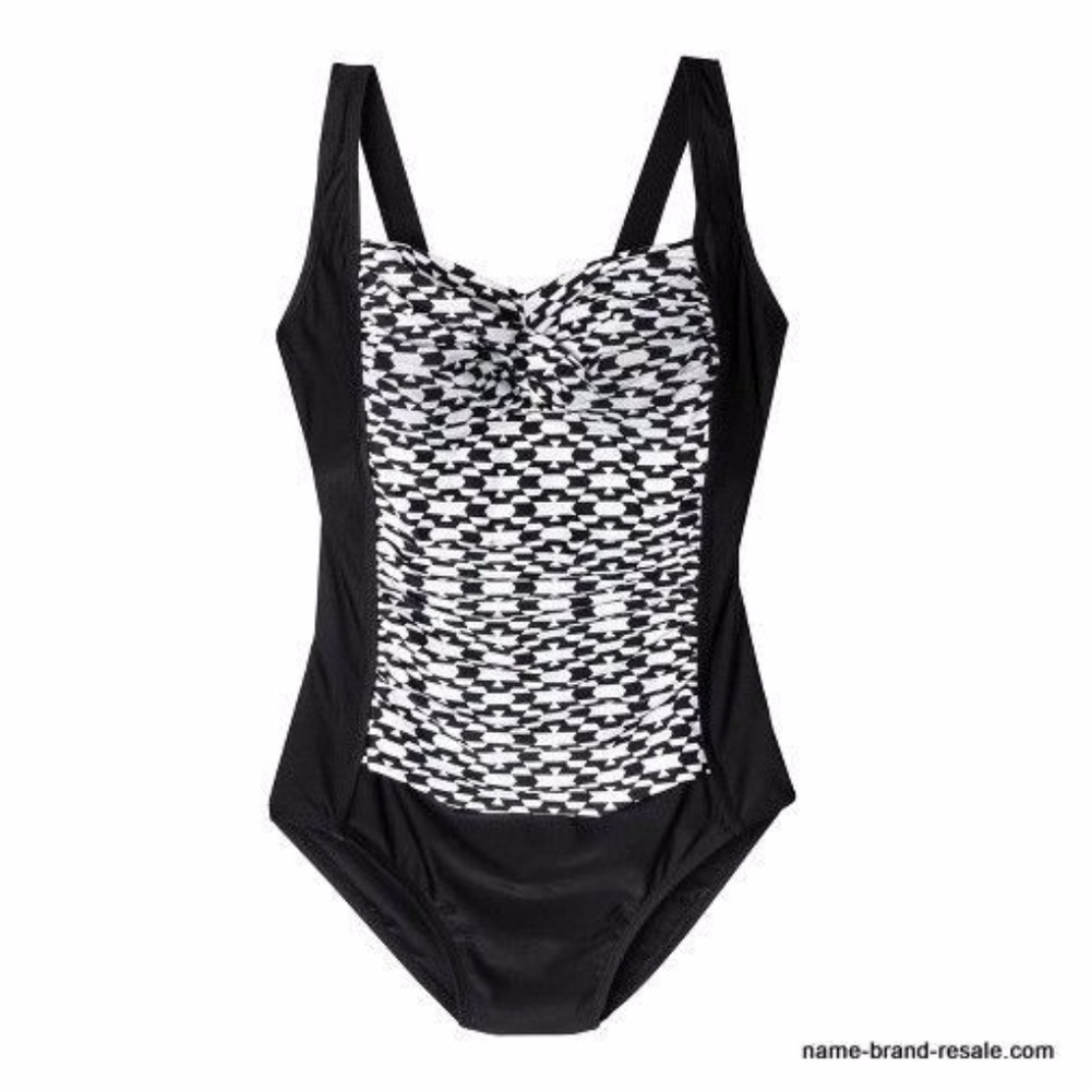 Pure Energy Black & White One Piece Bathing Suit